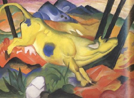 Franz Marc Yellow Cow (mk34) china oil painting image